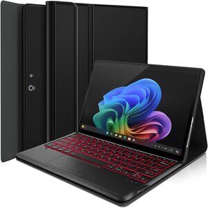 Touchpad Keyboard Case for 13 Inch Microsoft Surface Pro 11/10/9, 7 Colors Backl